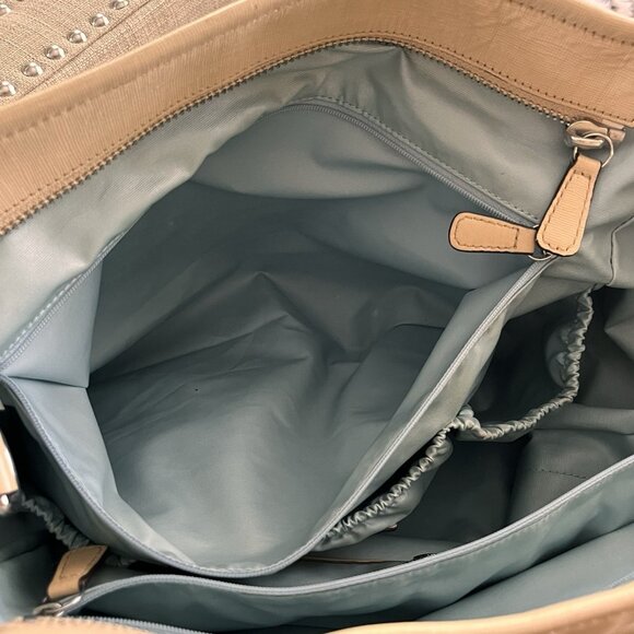 Coach Tan Diaper Baby Bag Tote Purse Pockets Changing Pad NO Shoulder Strap - Picture 14 of 16